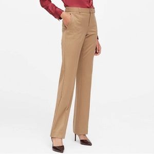 Camel/Tan Straight-leg Dress Pants